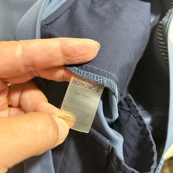 Men’s Bonobos Highland Golf Pants Blue Size 32 x 34 straight leg EUC - Picture 9 of 9